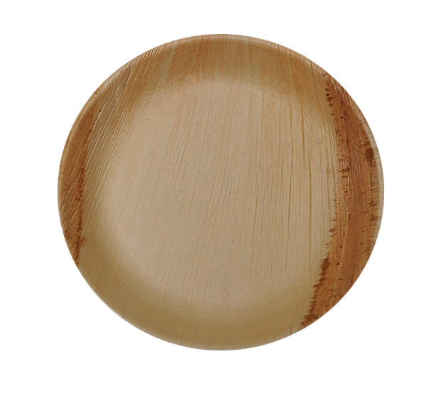 Shallow Round Areca Leaf Plate