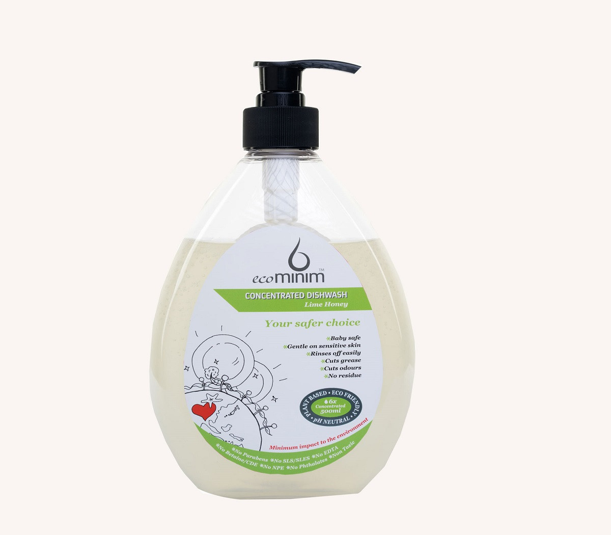 Safer Choice Concentrated Dish Wash Liquid - Lime Honey