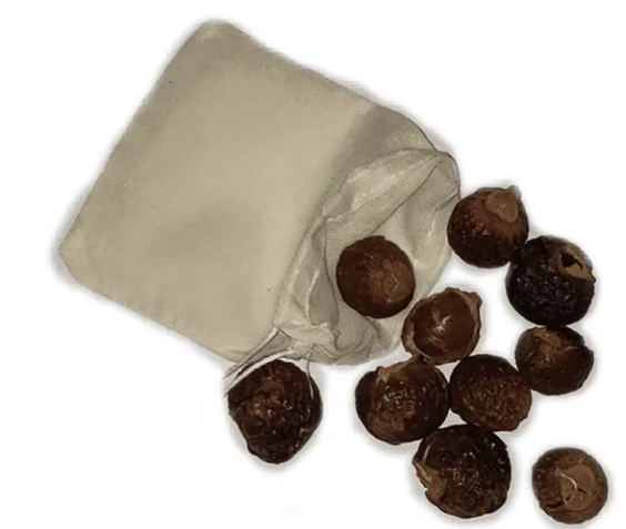 Soap Nuts in Cotton Bag For All Natural Zero-Waste Laundry