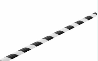 Sustain Black Stripe Paper Straw 8″ / 6mm Bore