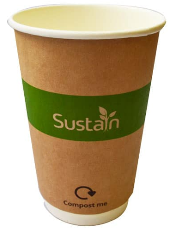 Sustain Printed Kraft Double Wall Hot Cup – 16oz/500ml