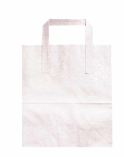 Sustain Recycled Medium Paper Carrier Bag – White – 215 x 115 x 250mm