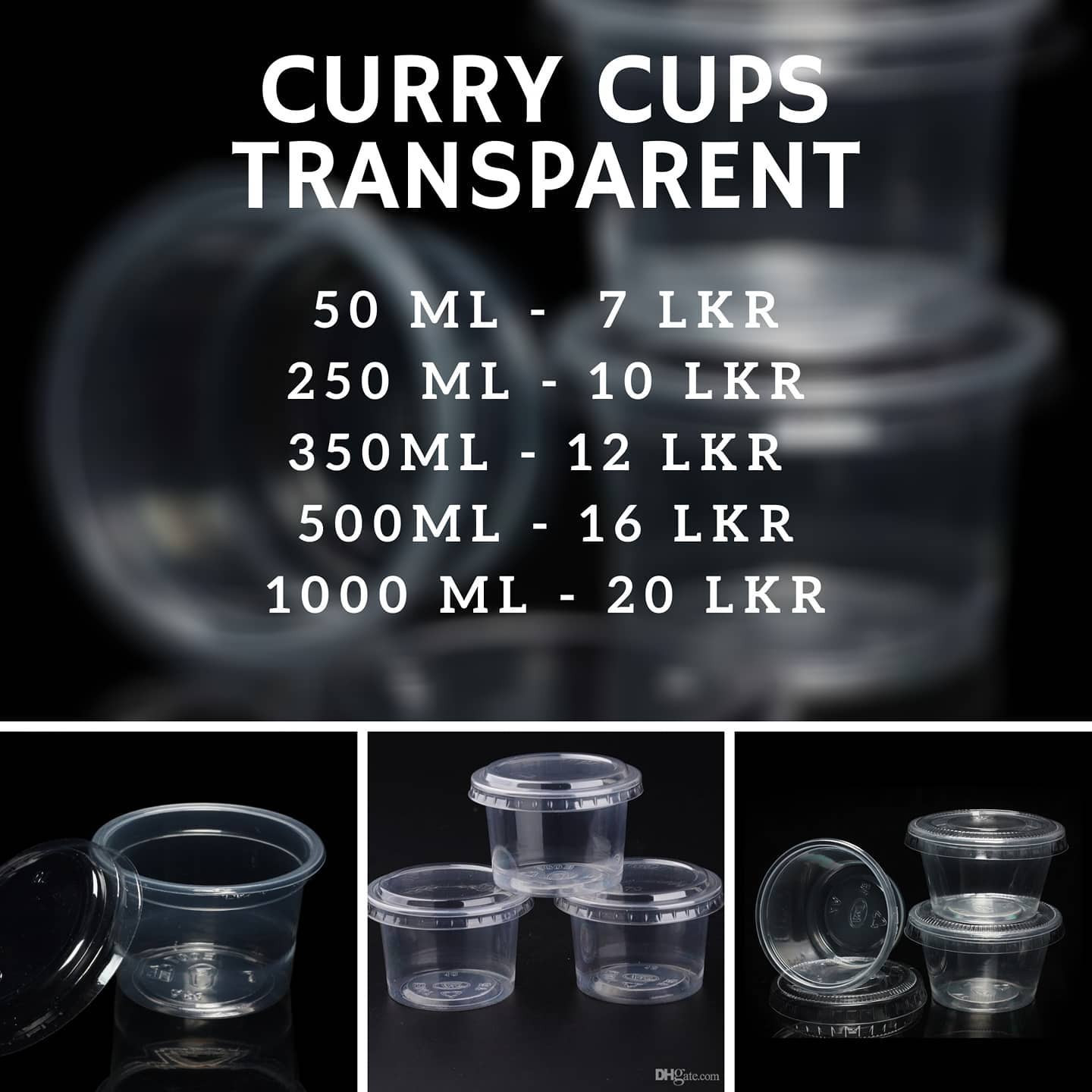 Transparent Curry Cups