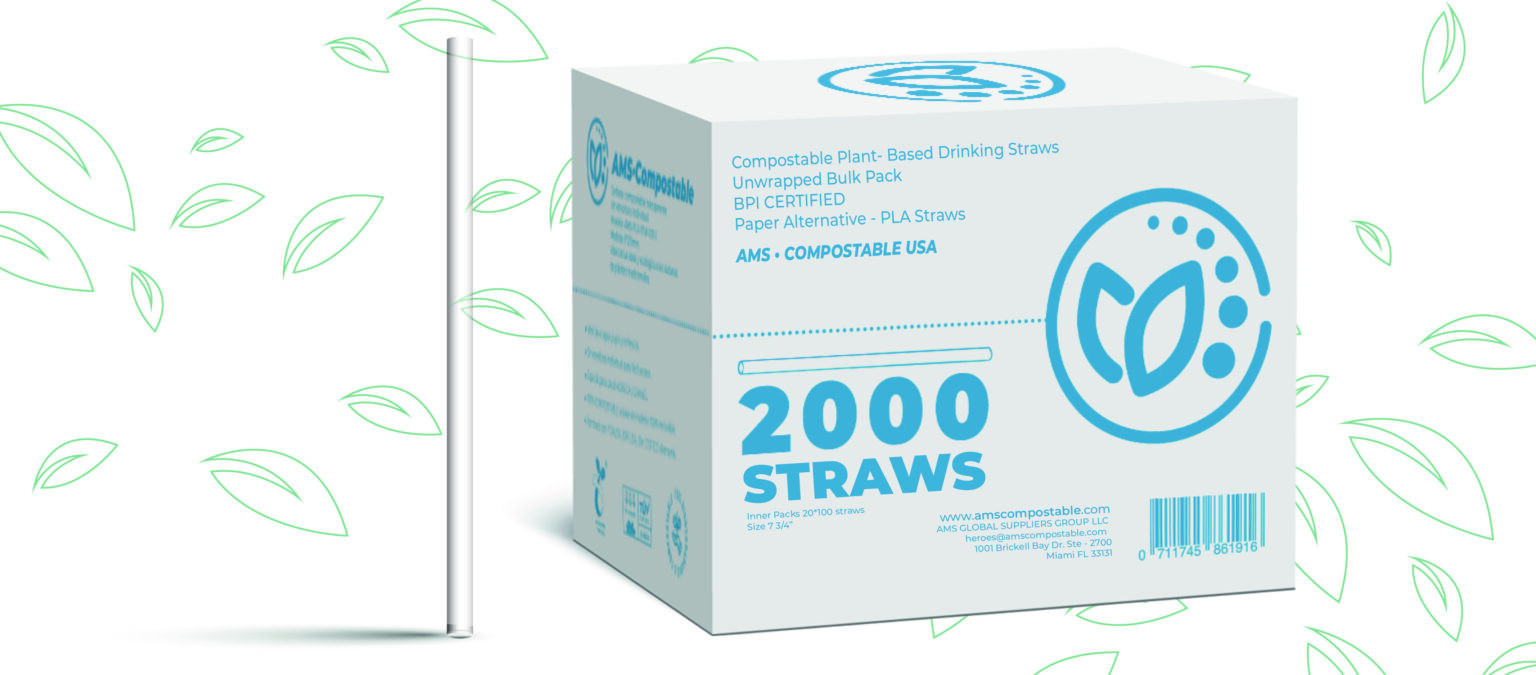 Unwrapped/ Wrapped Compostable Straw