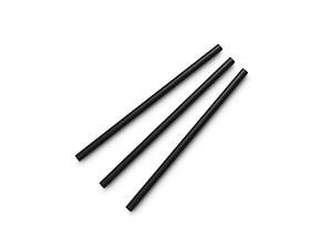 Vegware High ball black 5mm PLA straw, 8.25in / 210mm