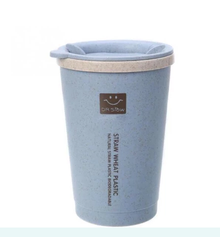 Wheat straw Insulated Coffee Cup with lid