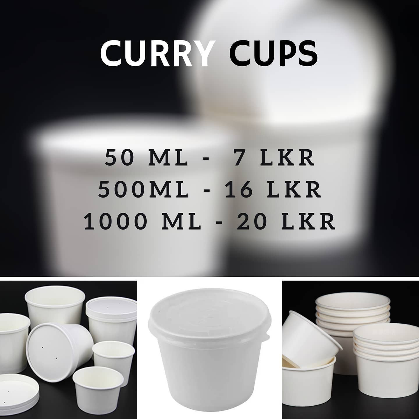 White Curry Cups