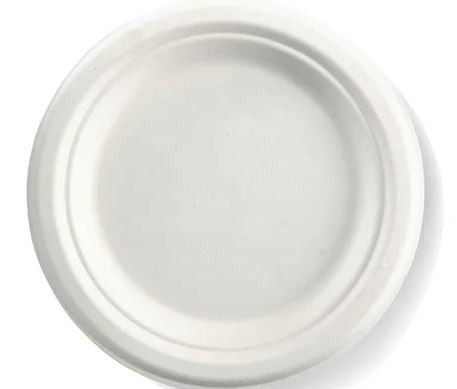 White Round BioCane Plates