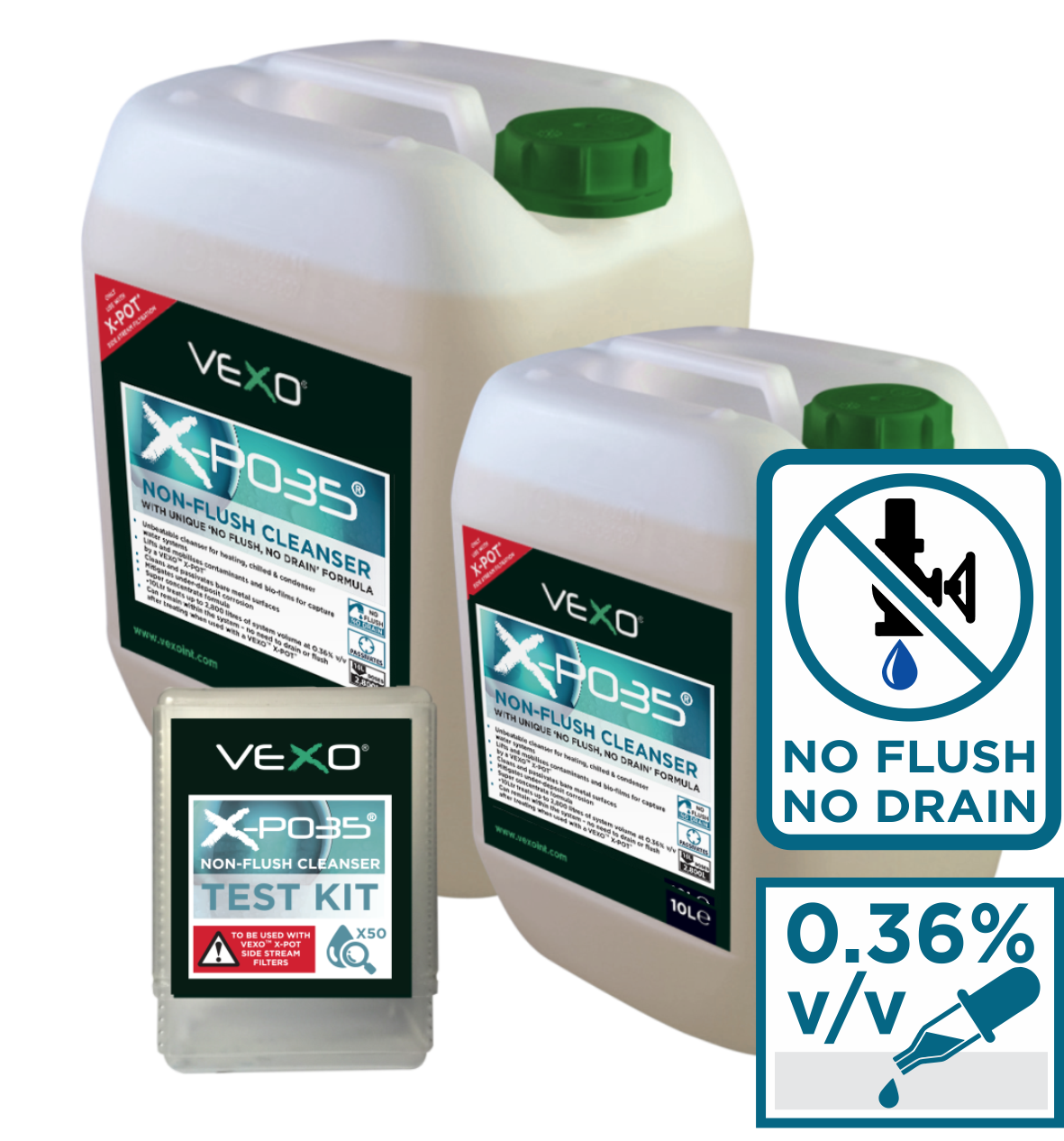 X-PO35 ADDITIVE Non Flush Sanitizer & Cleaner