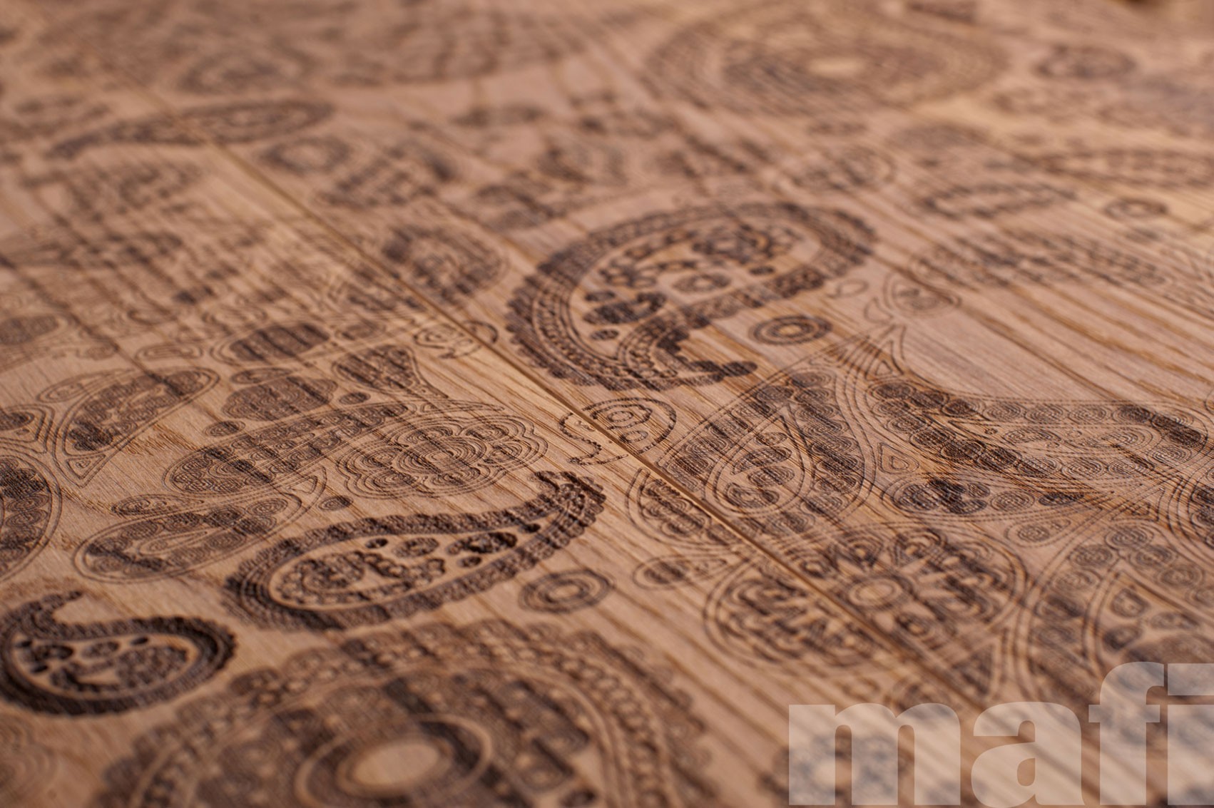 TIMBER FLOORING - CARVING PAISLEY | BRUSHED WHITE OIL