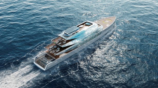 New superyacht is virtually INVISIBLE with mirrored glass to reflect sky and clouds